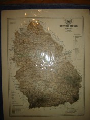 Harta Judetului Hunedoara 1889 foto