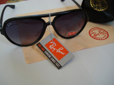 Ochelari de soare Ray Ban Cats Black toc si laveta inclusa- transport gratuit foto