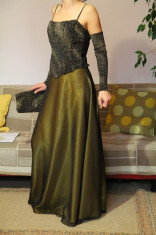 Rochie CHIC eleganta de seara nunta petrecere ocazie cu corset , poseta , maneci(manusi) detasabile foto