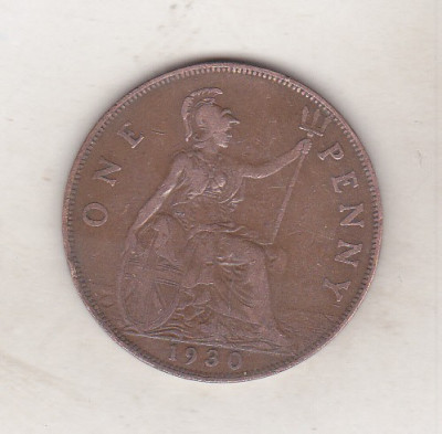 bnk mnd Marea Britanie Anglia 1 penny 1930 foto