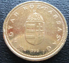 (865) UNGARIA 1 FORINT PLACAT CU AUR foto