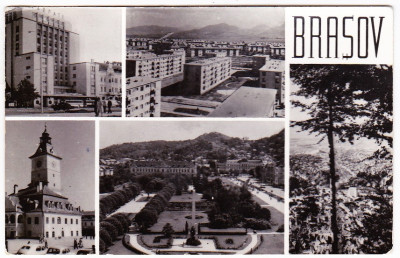 Brasov RPR vedere multipla circulata 1964 foto