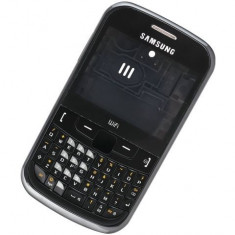 Carcasa Samsung S3350, Ch@t 335 (mijloc / miez / corp, fatacu geam, capac baterie / spate si tastatura Qwery) NOUA foto