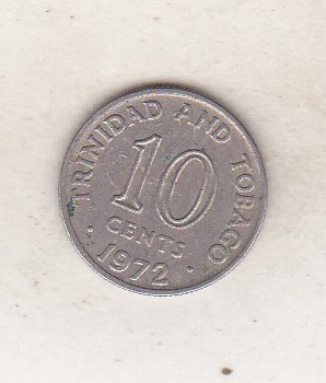 bnk mnd Trinidad Tobago 10 centi 1972 foto