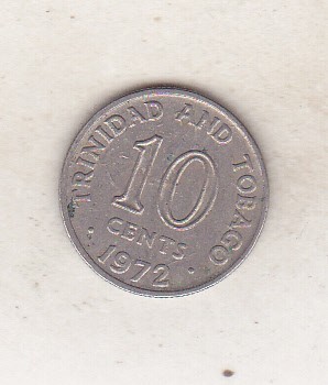 bnk mnd Trinidad Tobago 10 centi 1972