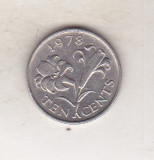 Bnk mnd Bermuda 10 centi 1978 , flora, America de Nord