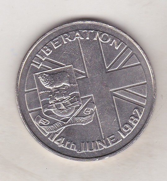 bnk mnd Falkland Islands 50 pence ( 1 crown ) 1982 , eliberarea