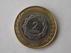 2 PESOS 2011 ARGENTINA AUNC foto