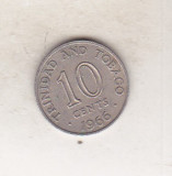 Bnk mnd Trinidad Tobago 10 centi 1966, America Centrala si de Sud