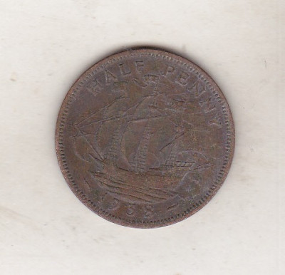 bnk mnd Marea Britanie Anglia 1/2 penny 1938 foto