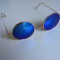 ochelari de soare Italy Design - Retro - John Lennon - Ozzy Osbourne Vintage uv400 --- Oglinda Albastra , indigo