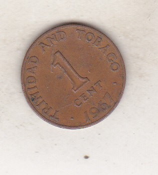bnk mnd Trinidad Tobago 1 cent 1967 foto