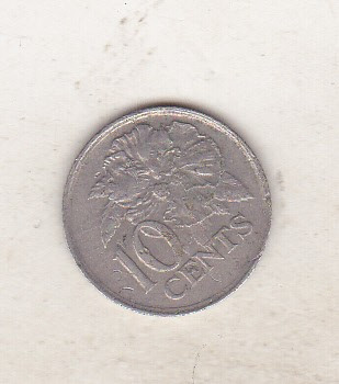 bnk mnd Trinidad Tobago 10 centi 1977 foto
