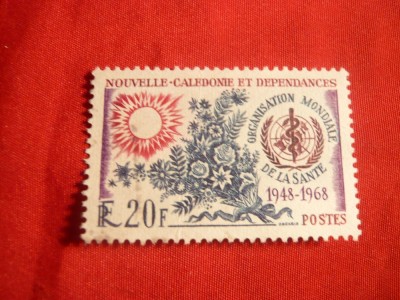 Serie Org.Mond.a Sanatatii 1968 Noua Caledonie-colonie franceza ,1 val.stamp foto