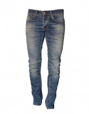 Blugi Zara Man - Conici - Albastri - Jeans - Slim fit - Masuri: 28 - Model David Bekham foto