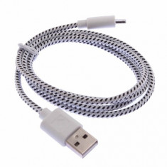 Cablu 8 Pin Lightning USB Apple iPhone 5 iPhone 5S iPhone 5C iPad Mini iPad Air - Material Textil - Durabil foto