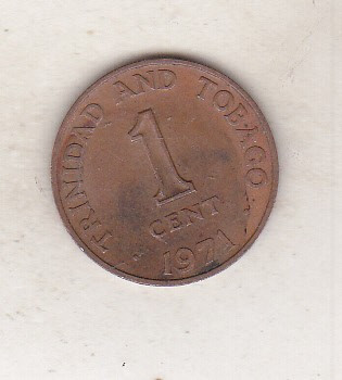 bnk mnd Trinidad Tobago 1 cent 1971 foto