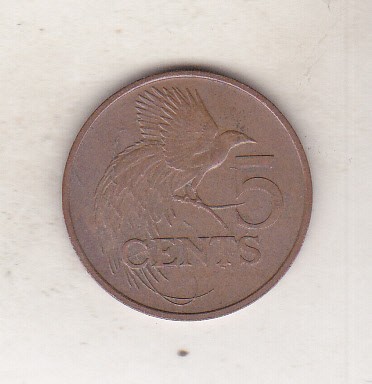 bnk mnd Trinidad Tobago 5 centi 1981