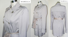 MARELLA by MAX MARA TRENCH subtire primavara, GRI, 2 randuri de nasturi. Marime 46 / 3XL. OUTLET Haine noi ORIGINALE REDUSE! foto