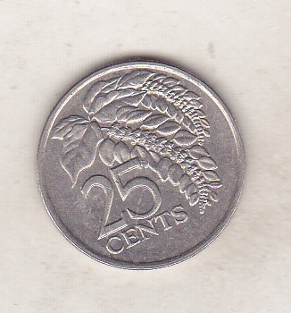 bnk mnd Trinidad Tobago 25 centi 1993