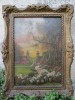 Colt de gradina - Marselek, tablou vechi / pictura veche, Peisaje, Ulei, Realism