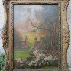 Colt de gradina - Marselek, tablou vechi / pictura veche