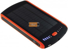 Baterie acumulator extern USB 23000 mAh 5V-12V-16V-19V cu incarcare solara foto