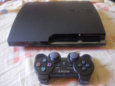 ps3 playstation 3 slim 120gb modat cu ultimul rogero 4.55-jocuri instalate foto