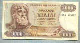 55 BANCNOTA - GRECIA - 1000 DRACHMAI - anul 1970 -SERIA 945957 -starea care se vede