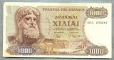 133 BANCNOTA - GRECIA - 1000 DRACHMAI - anul 1970 -SERIA 636061 -starea care se vede
