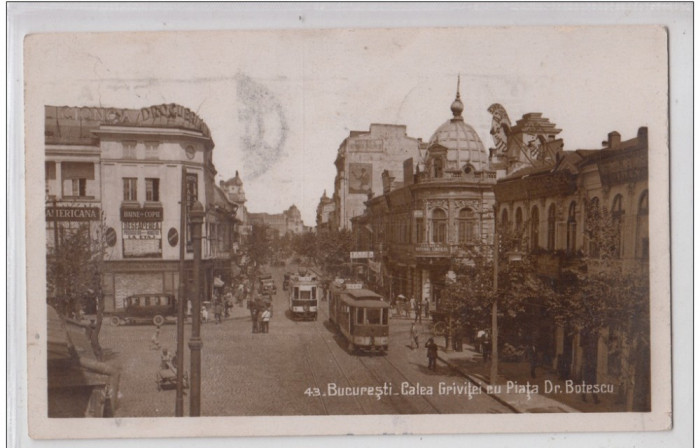 B76806 Romania Bucuresti tramway tram Calea Grivitei cu Piata Dr Botescu