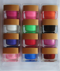 Set de 12 geluri uv colorate mate (opac), 12 x gel uv pentru unghii false 8 gr, nr. 3 foto