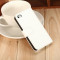 Husa / toc piele fina slim iPhone 4 / 4s lux, tip flip cover portofel, alb