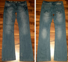 Pantaloni jeans SUBLEVEL L cred ca sunt de dama moderni casual transport inclus foto