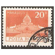 TIMBRE 103j, ROMANIA, MONUMENTE,1973, MAUSOLEUL EROILOR MARASESTI, 20 BANI, STAMPILAT; TEMA : ARTA, MONUMENT, ARHITECTURA , CONSTRUCTIE, EROU, EROI
