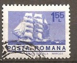 TIMBRE 92, ROMANIA, 1974, BRICUL MIRCEA, 1,55 LEI, STAMPILAT, FARA GUMA; VAPOR, BRIC, NAVA SCOALA, MARINA, FLOTA, Transporturi