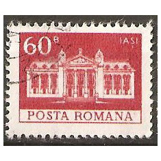 TIMBRE 103i, ROMANIA, MONUMENTE,1973, TEATRUL NATIONAL IASI, 60 BANI, STAMPILAT; TEMA : ARTA, MONUMENT, ARHITECTURA , CONSTRUCTIE