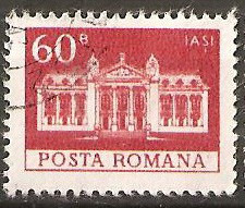 TIMBRE 103i, ROMANIA, MONUMENTE,1973, TEATRUL NATIONAL IASI, 60 BANI, STAMPILAT; TEMA : ARTA, MONUMENT, ARHITECTURA , CONSTRUCTIE foto