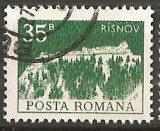 TIMBRE 103h, ROMANIA, MONUMENTE,1973, CETATEA TARANEASCA RASNOV, 35 BANI, STAMPILAT; TEMA : ARTA, MONUMENT, ARHITECTURA , CONSTRUCTIE