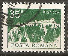 TIMBRE 103h, ROMANIA, MONUMENTE,1973, CETATEA TARANEASCA RASNOV, 35 BANI, STAMPILAT; TEMA : ARTA, MONUMENT, ARHITECTURA , CONSTRUCTIE foto