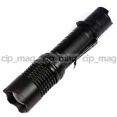 FA-1689 - Lanterna profesionala incarcare 12v/220V Led CREE XP-E Q5 cu Lupa si reglaj Zoom foto