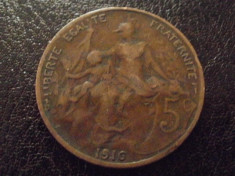 FRANTA 5 CENTIMES 1916 foto