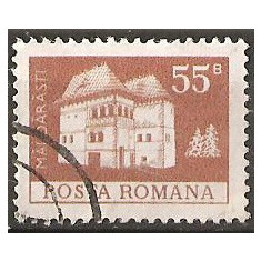 TIMBRE 103f, ROMANIA, MONUMENTE,1973, CULA DIN MALDARASTI, 55 BANI, STAMPILAT; TEMA : ARTA, MONUMENT, ARHITECTURA , CONSTRUCTIE, MALDARESTI