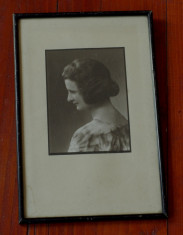 rama din lemn cu sticla - fotografie veche alb negru portret artistic ! foto
