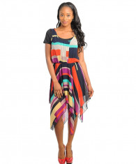 Asimetrica, Rochie Multi Color, S, M, L foto