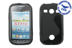 Husa Silicon Samsung Galaxy Xcover2 S7710 Negru (Fan Courier gratuit) foto