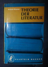 Wellek/ Warren Theorie der Literatur 1963 foto