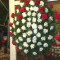 coroana funerara 90 garoafe, crizanteme