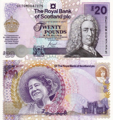 SCOTIA 20 pounds 2000 UNC!!! foto