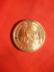 Dolar Comemorativ Rutherford B.Hayes ,metal aurit 2011 foto